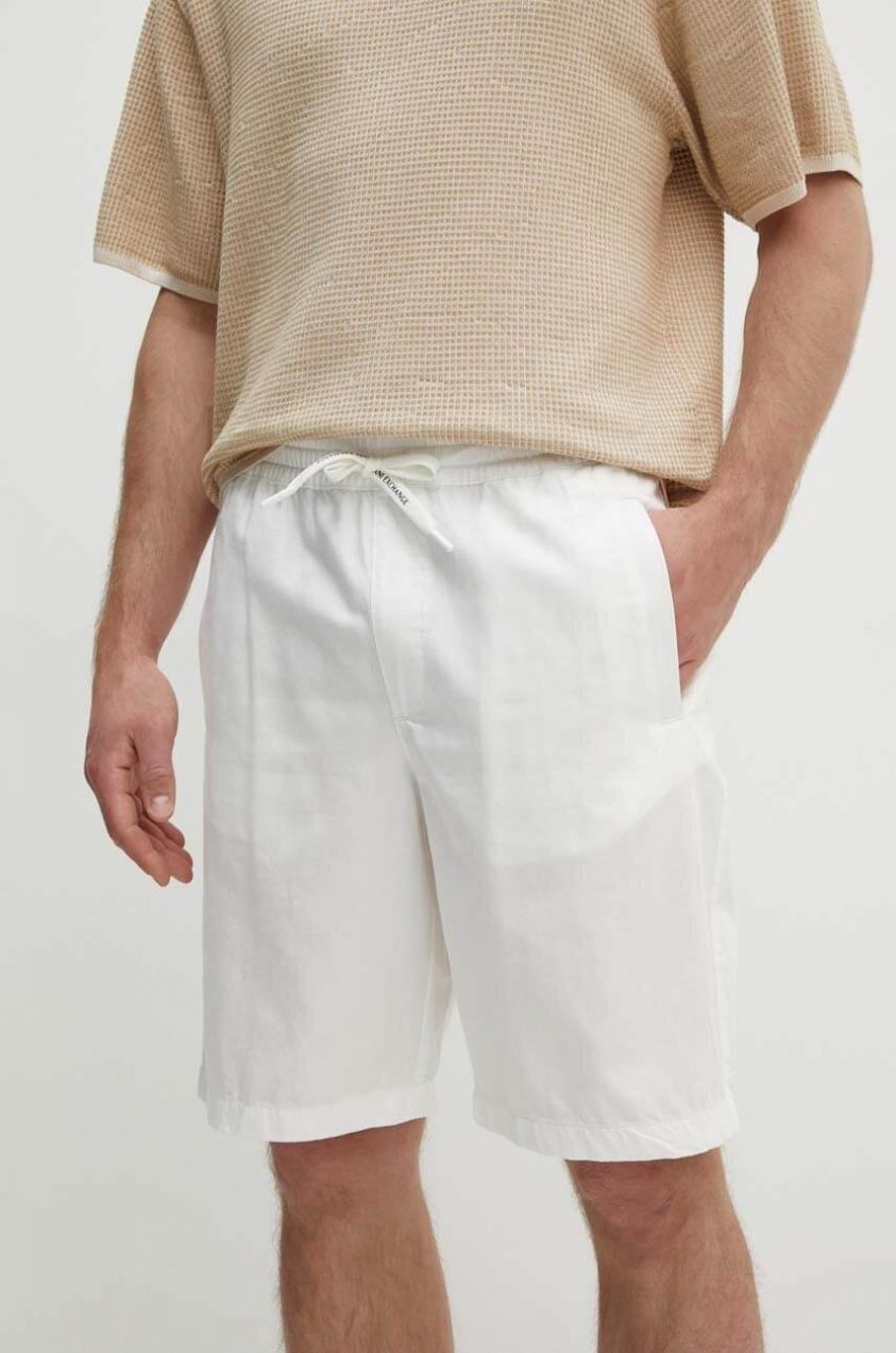 Šortky Armani Exchange pánske, biela farba, 3DZS05 ZN3LZ