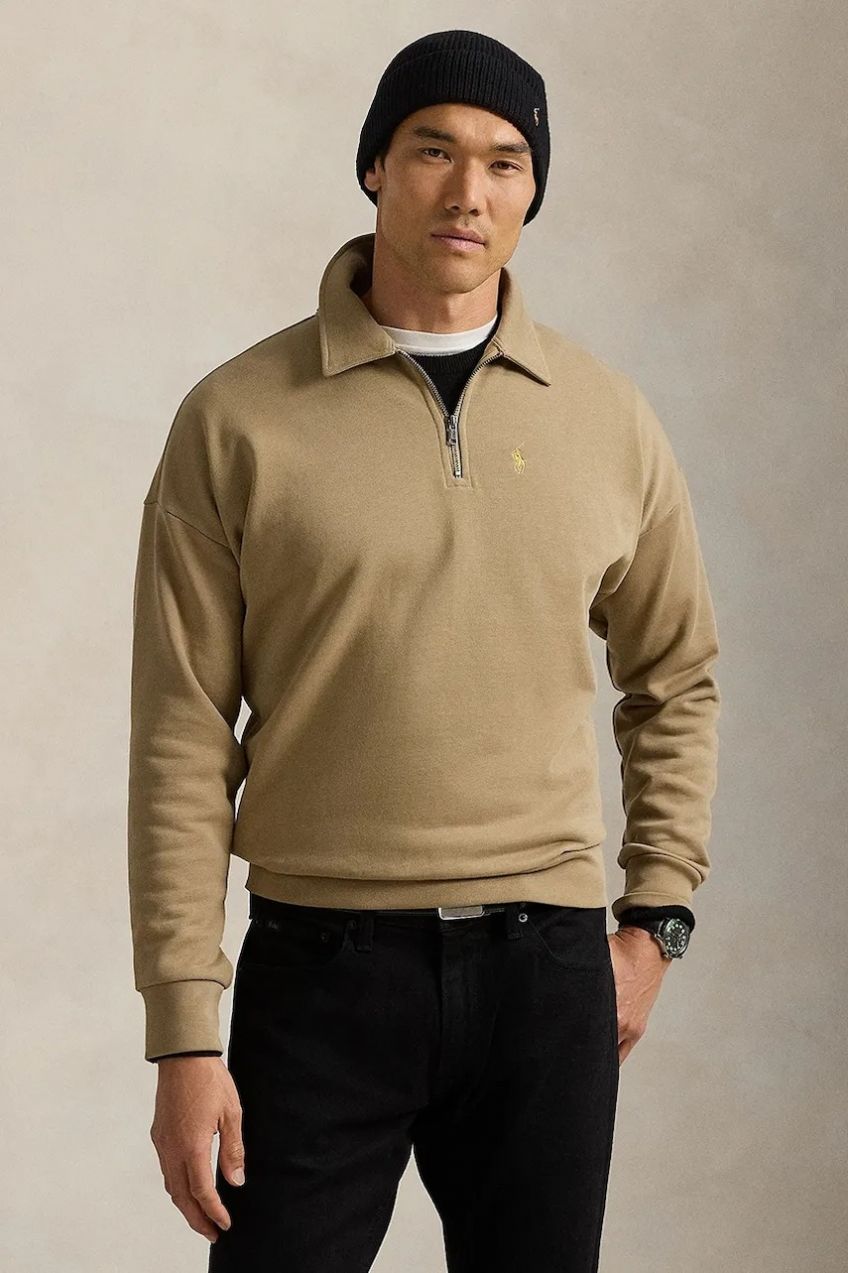 Bavlnený sveter Polo Ralph Lauren béžová farba, 710961601