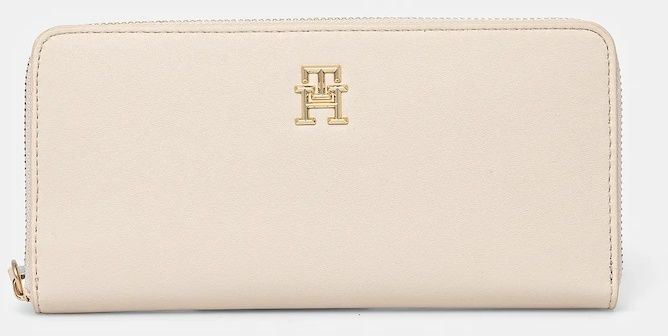 Peňaženka Tommy Hilfiger dámska, béžová farba, AW0AW17266