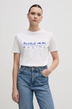 Bavlnené tričko Red Bull Racing x Pepe Jeans STANDARD FIT TEE dámske, biela farba, RL500004