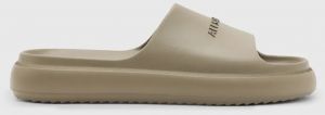 Šľapky AllSaints Dune Slider pánske, béžová farba, M023FA