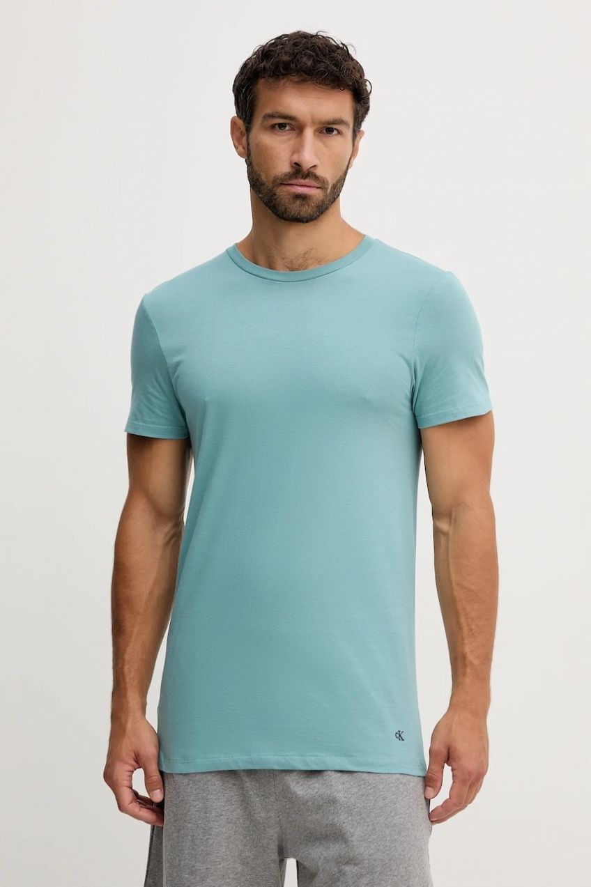 Bavlnené elegantné tričko Calvin Klein Underwear 3-pak šedá farba, jednofarebné, LV00NB4051