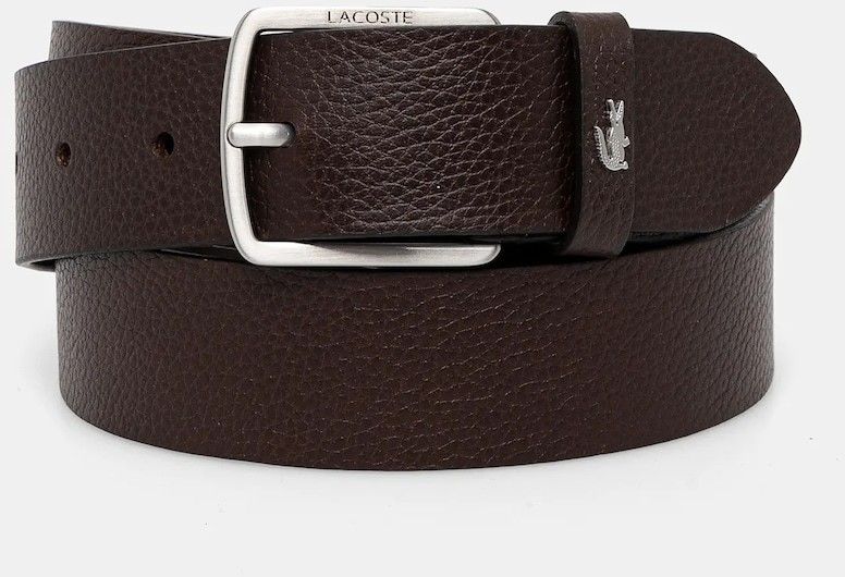 Opasok a kožené puzdro Lacoste hnedá farba
