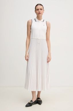 Šaty Tommy Hilfiger biela farba, maxi, áčkový strih, WW0WW45167