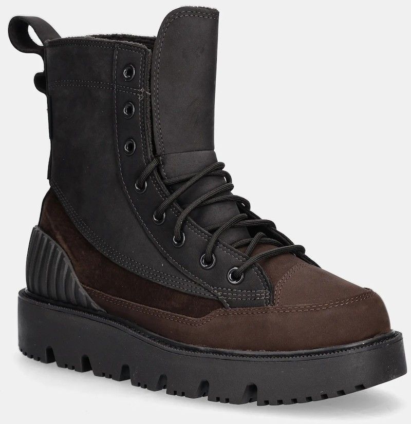 Nubukové čižmy Converse Chuck 70 Rugged hnedá farba, A14191C