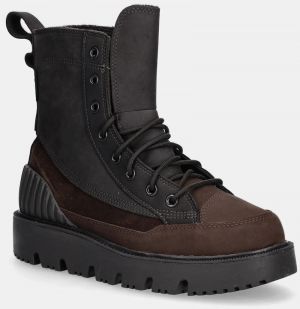 Nubukové čižmy Converse Chuck 70 Rugged hnedá farba, A14191C