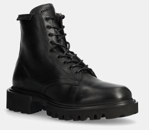 Kožená obuv AllSaints Vaughan Boot pánska, čierna farba, M049FB