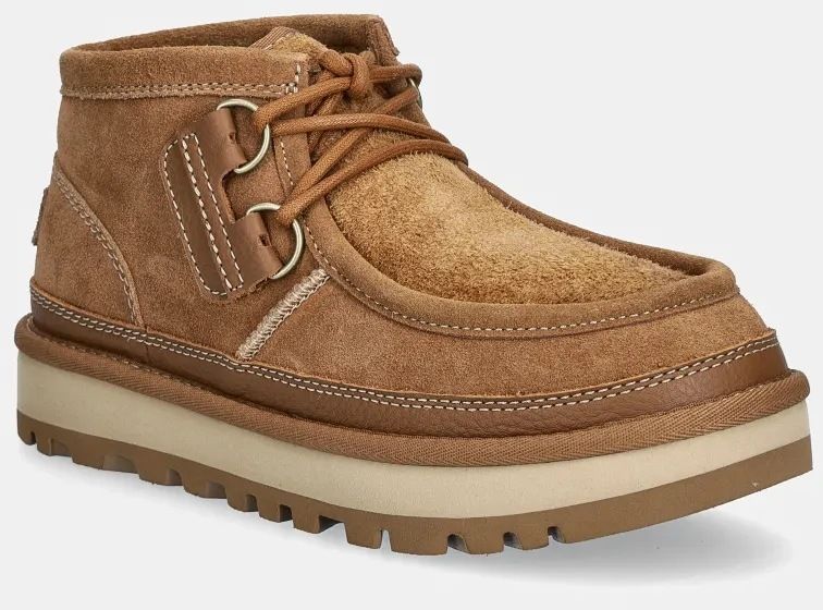 Semišové topánky UGG Hayden Moc pánske, hnedá farba, 1158276-CHE