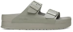 Kožené šľapky Birkenstock Arizona Flex Platform Birkenstock x Papillio dámske, šedá farba, na platforme, 1026913