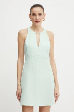 Šaty Twinset zelená farba, mini, priliehavé, 251TT2305