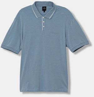 Polo tričko Armani Exchange pánske, modrá farba, jednofarebné, XM001557 AF10363