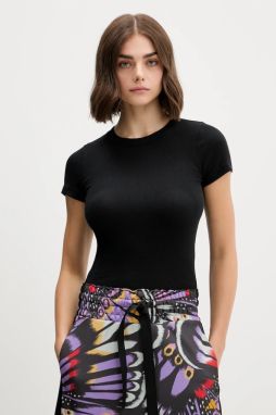 Tričko Hollister Co. dámske, čierna farba, KI339-5204