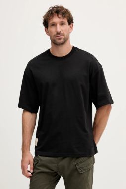 Bavlnené tričko Alpha Industries pánske, čierna farba, jednofarebná, 156550.03