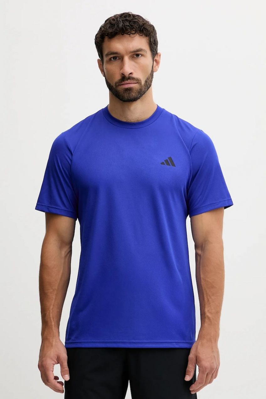 Tréningové tričko adidas Performance TR-ES BASE modrá farba, s potlačou, JX2803