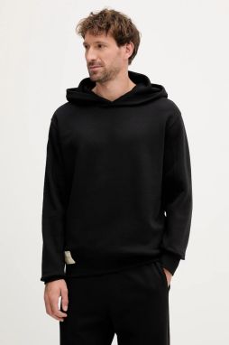 Mikina Alpha Industries čierna farba, s kapucňou, jednofarebná, 156335.03