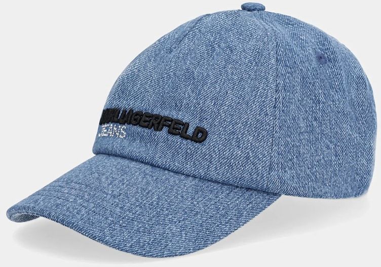 Bavlnená šiltovka Karl Lagerfeld Jeans modrá farba, A4W33123