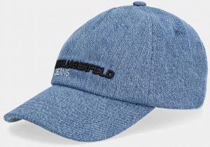 Bavlnená šiltovka Karl Lagerfeld Jeans modrá farba, A4W33123