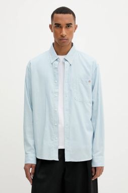 Bavlnená košeľa Dickies modrá farba, regular, s golierom button-down, DK0A87PY