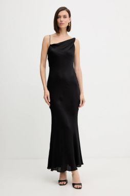 Šaty Twinset čierna farba, maxi, áčkový strih, 252TP2360