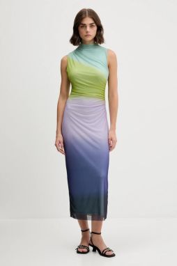 Šaty Desigual LOLA fialová farba, maxi, priliehavé, 25WWVK18