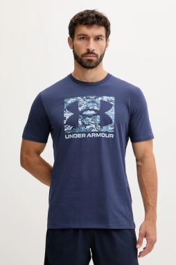 Tričko Under Armour pánske, čierna farba, s potlačou