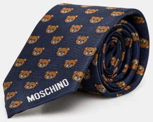 Hodvábna kravata Moschino čierna farba, M5260 55059