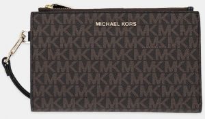 Peňaženka MICHAEL Michael Kors dámska, hnedá farba
