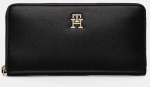 Peňaženka Tommy Hilfiger dámska, čierna farba, AW0AW17266