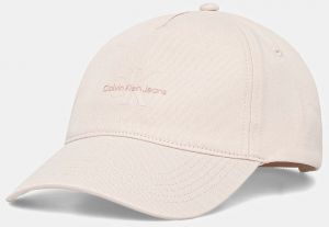 Bavlnená šiltovka Calvin Klein Jeans ružová farba, jednofarebná, LV04K5027G