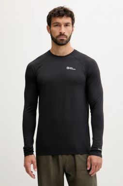 Športové tričko s dlhým rukávom Jack Wolfskin Prelight Swift zelená farba, jednofarebné, A63803