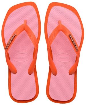 Šľapky Havaianas TOP SQUARE FUSION dámske, ružová farba, 4149944.5568