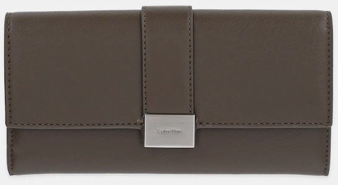 Peňaženka Calvin Klein dámska, hnedá farba, K60K612964