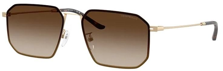 Slnečné okuliare Emporio Armani pánske, hnedá farba, 0EA2165D