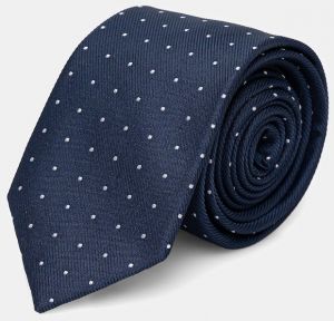 Kravata s prídavkom hodvábu Calvin Klein tmavomodrá farba, CK2111E005