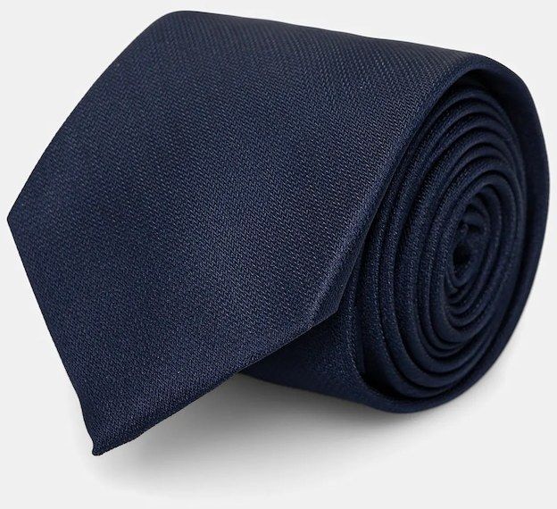 Kravata s prídavkom hodvábu Calvin Klein tmavomodrá farba, CK2111E001