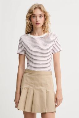 Bavlnené tričko Levi's dámske, biela farba, 000KK