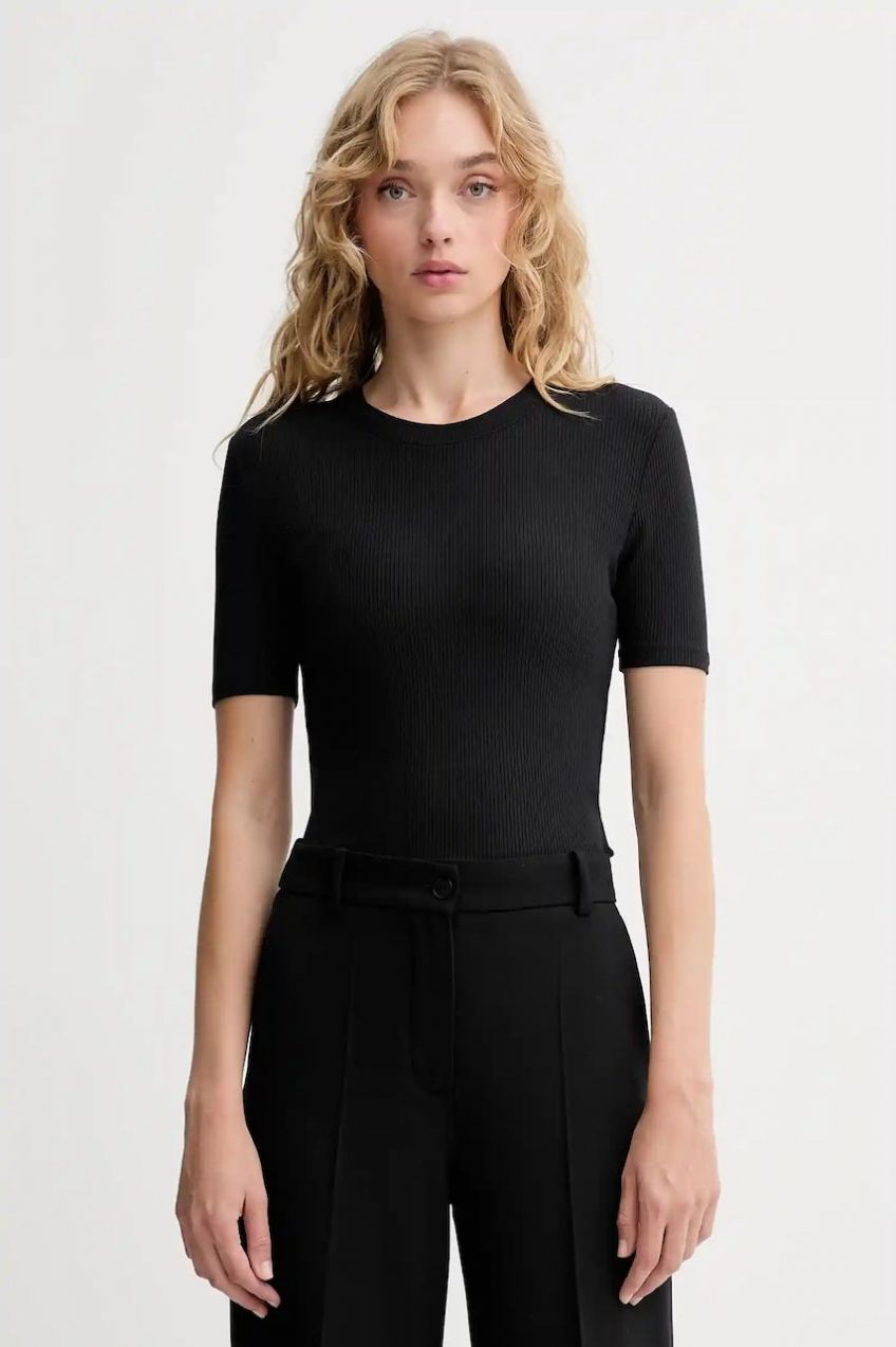 Tričko Calvin Klein dámske, čierna farba, LV044D246G