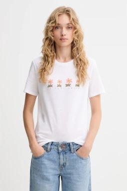 Bavlnené tričko PS Paul Smith dámske, biela farba, W2R-G799-TP5428