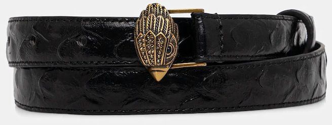 Kožený opasok Kurt Geiger London čierna farba, 9693400719