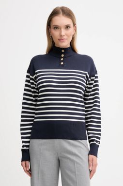 Sveter Tommy Hilfiger tmavomodrá farba, ľahké, WW0WW47467