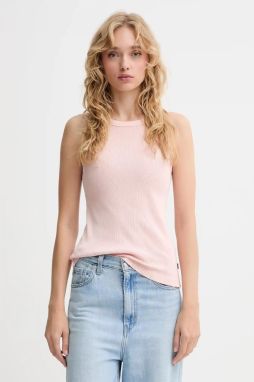 Bavlnený top Levi's ružová farba, A3381