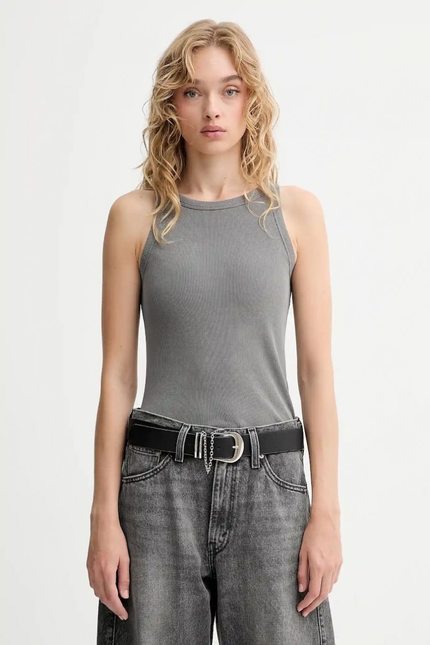 Bavlnený top Levi's šedá farba, A3381