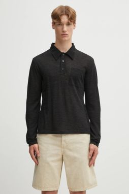 Vlnené tričko s dlhým rukávom MM6 Maison Margiela čierna farba, melanžové, SH2GL0004.M20123.899