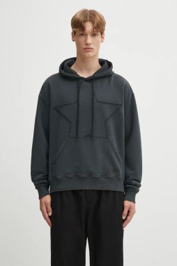 Bavlnená mikina MM6 Maison Margiela čierna farba, s kapucňou, jednofarebná, SH2GU0022.M25024.899