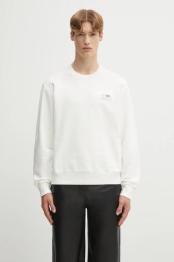 Bavlnená mikina MM6 Maison Margiela béžová farba, s potlačou, SH2GU0025.M25024.101