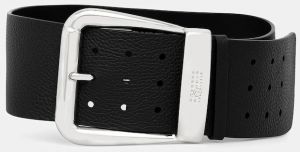 Kožený opasok MM6 Maison Margiela čierna farba, SA5TP0016.P8326.T8013