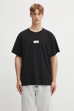 Bavlnené tričko MM6 Maison Margiela x MM6 Wardro pánske, čierna farba, jednofarebné, SH0GC0032.S24312.900