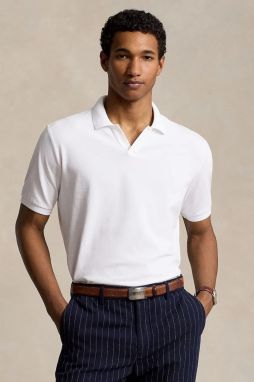 Bavlnené polo tričko Polo Ralph Lauren Polo Shirt biela farba, jednofarebný, 710941449