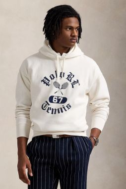 Mikina Polo Ralph Lauren Long Sleeve Sweatshirt pánska, biela farba, s kapucňou, s potlačou, 710964974