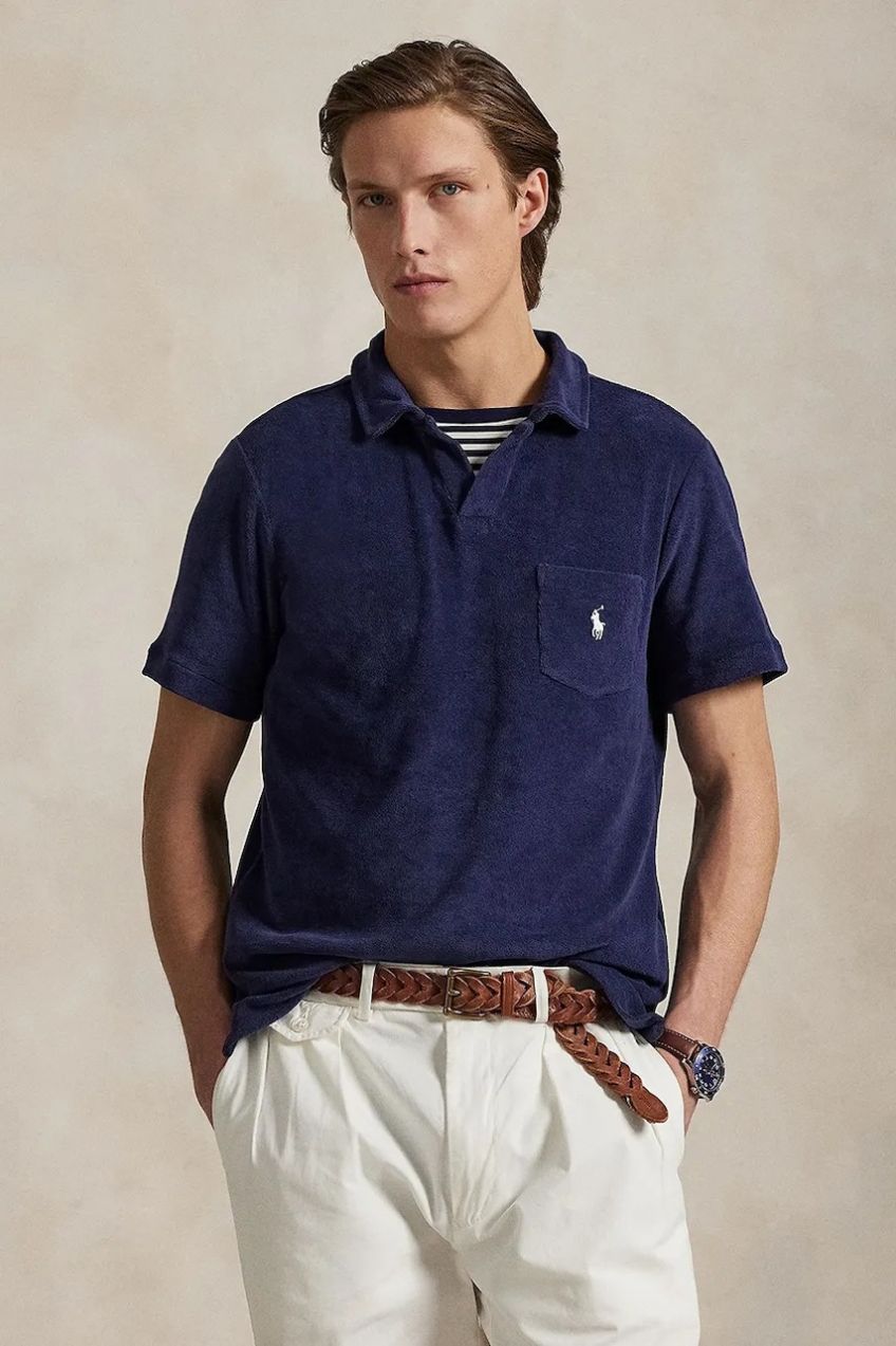 Bavlnené polo tričko Polo Ralph Lauren Polo Shirt tmavomodrá farba, jednofarebné, 710945245